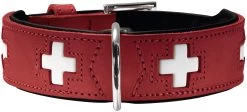 Hunter Swiss Dog Collar Red And Black