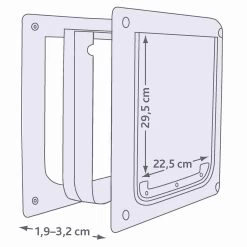 Trixie White 2-Way Dog Flap SM -Dog Supplies Sale Store GRA PRO 3878 1 628ce6a673495