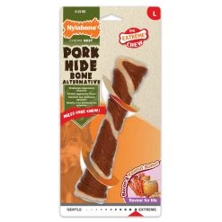 Nylabone Ec Porkhide Bone Bacon & Pb -Dog Supplies Sale Store JU01724 1 637e3752bd111