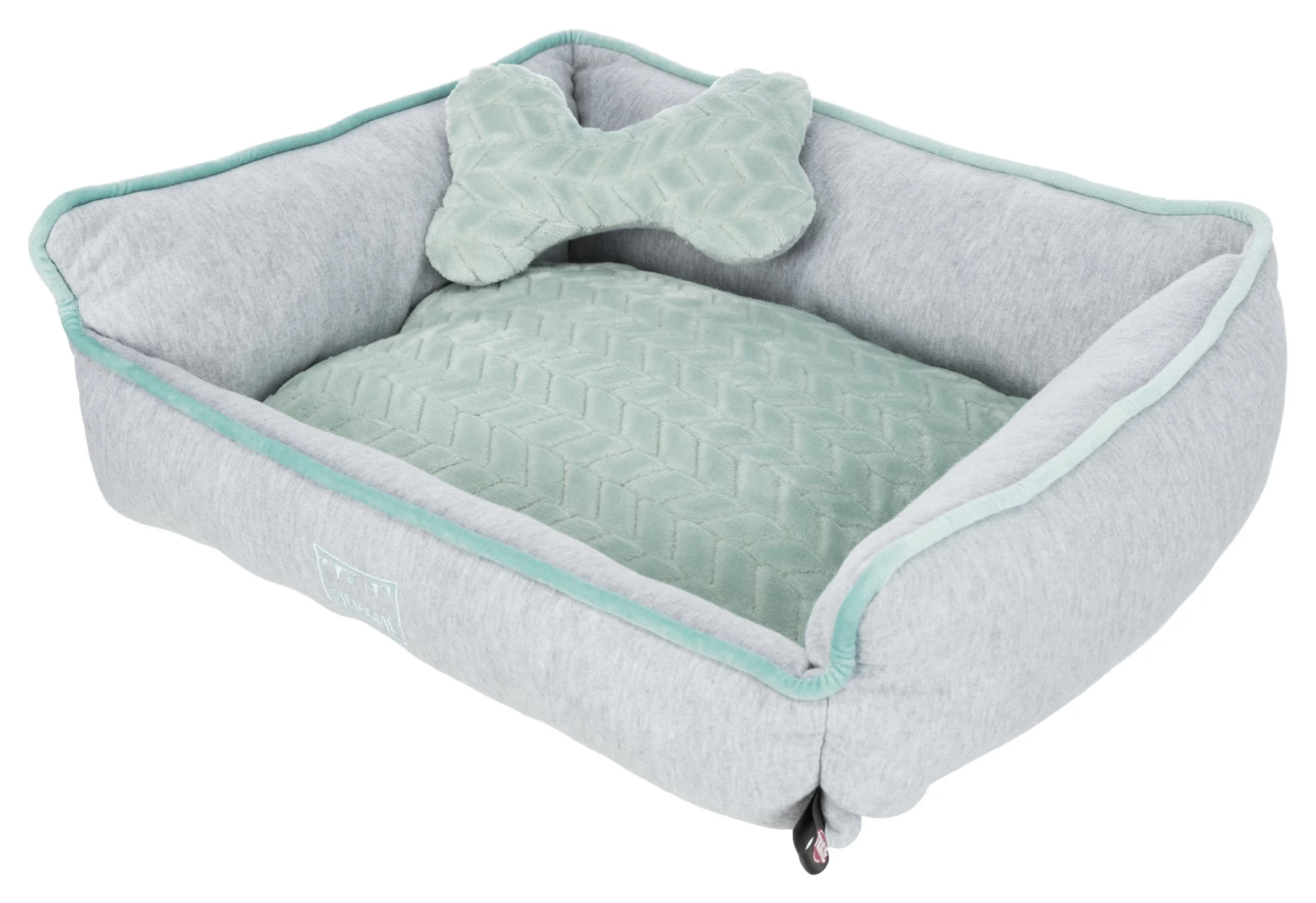 Trixie Junior Square Bed Gray And Mint Green 4 Trixie Junior Square Bed Gray And Mint Green - Image 2