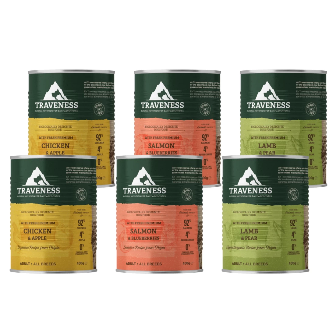 Traveness Multipack Adult Chicken With Apple, Salmon And Lamb 3 Traveness Multipack Adult Chicken With Apple, Salmon And Lamb