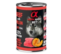 Pack 6 Alpha Spirit Beef And Melon Wet Dog Food