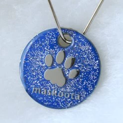 Maskoota Chapa Circular 13 Maskoota Chapa Circular -Dog Supplies Sale Store chapa circular purpurina redonda azul frontal 5