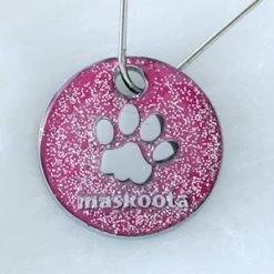 Maskoota Chapa Circular 14 Maskoota Chapa Circular -Dog Supplies Sale Store chapa circular purpurina redonda rosa frontal 6