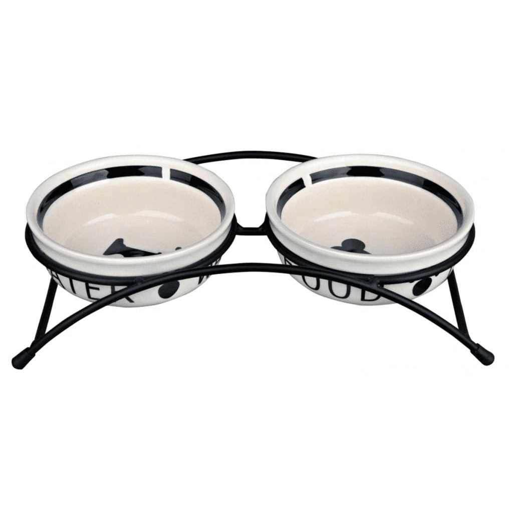 Trixie Ceramic Double Feeder And Drinker With Stand 4 Trixie Ceramic Double Feeder And Drinker With Stand - Image 2