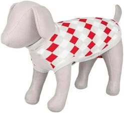 Trixie White, Grey And Red Pollino Pullover
