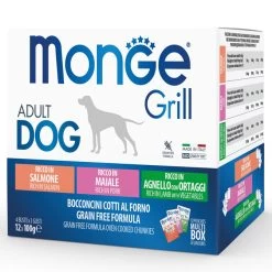 Monge Multi Pouches For Dogs Salmon/Pig/Lamb