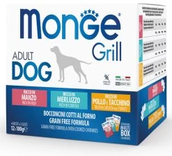 Monge Multi Pouches For Dogs Beef/Fish/Chicken And Turkey