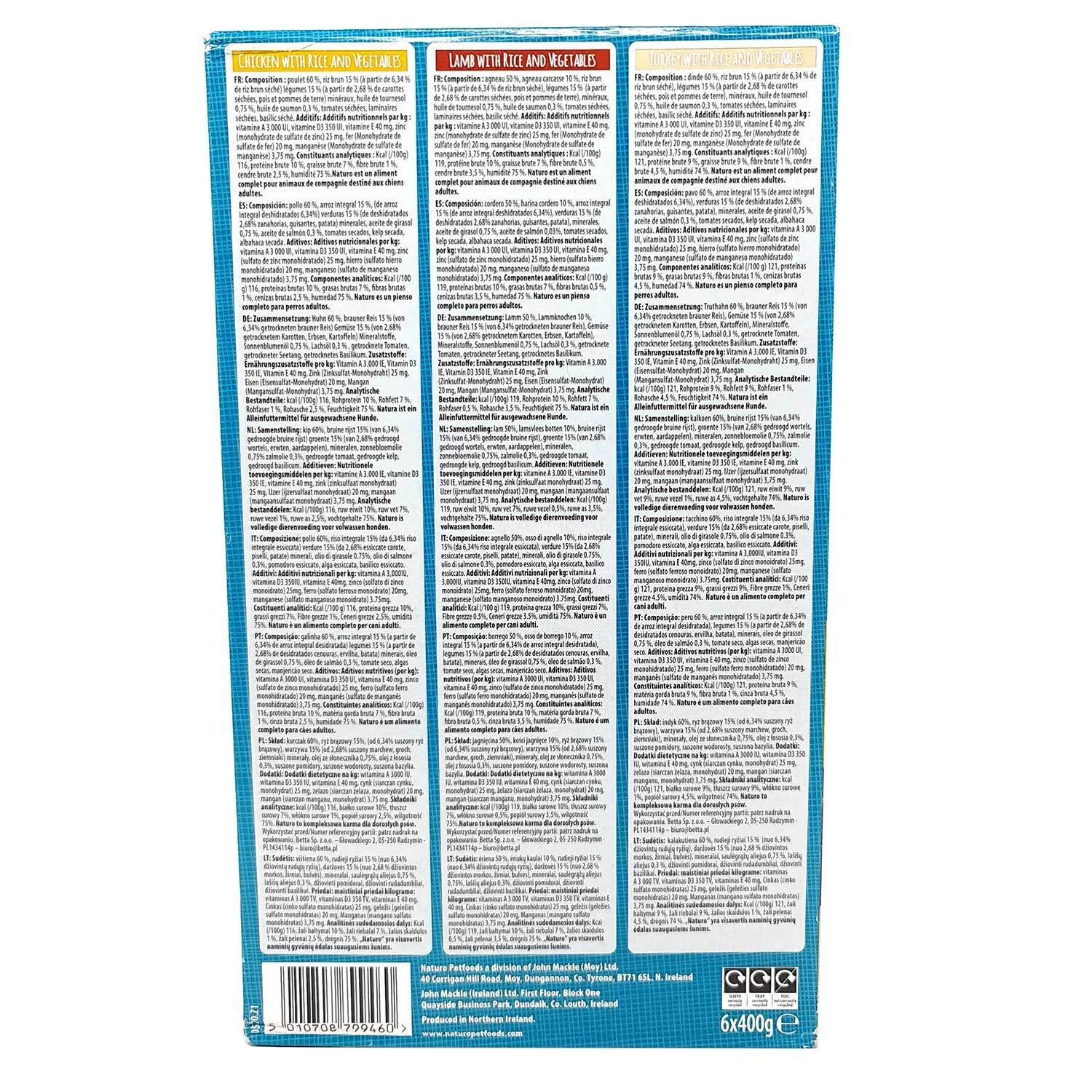 Naturo Adult Multipack Adult Wet Dog Food 7 Naturo Adult Multipack Adult Wet Dog Food - Image 5