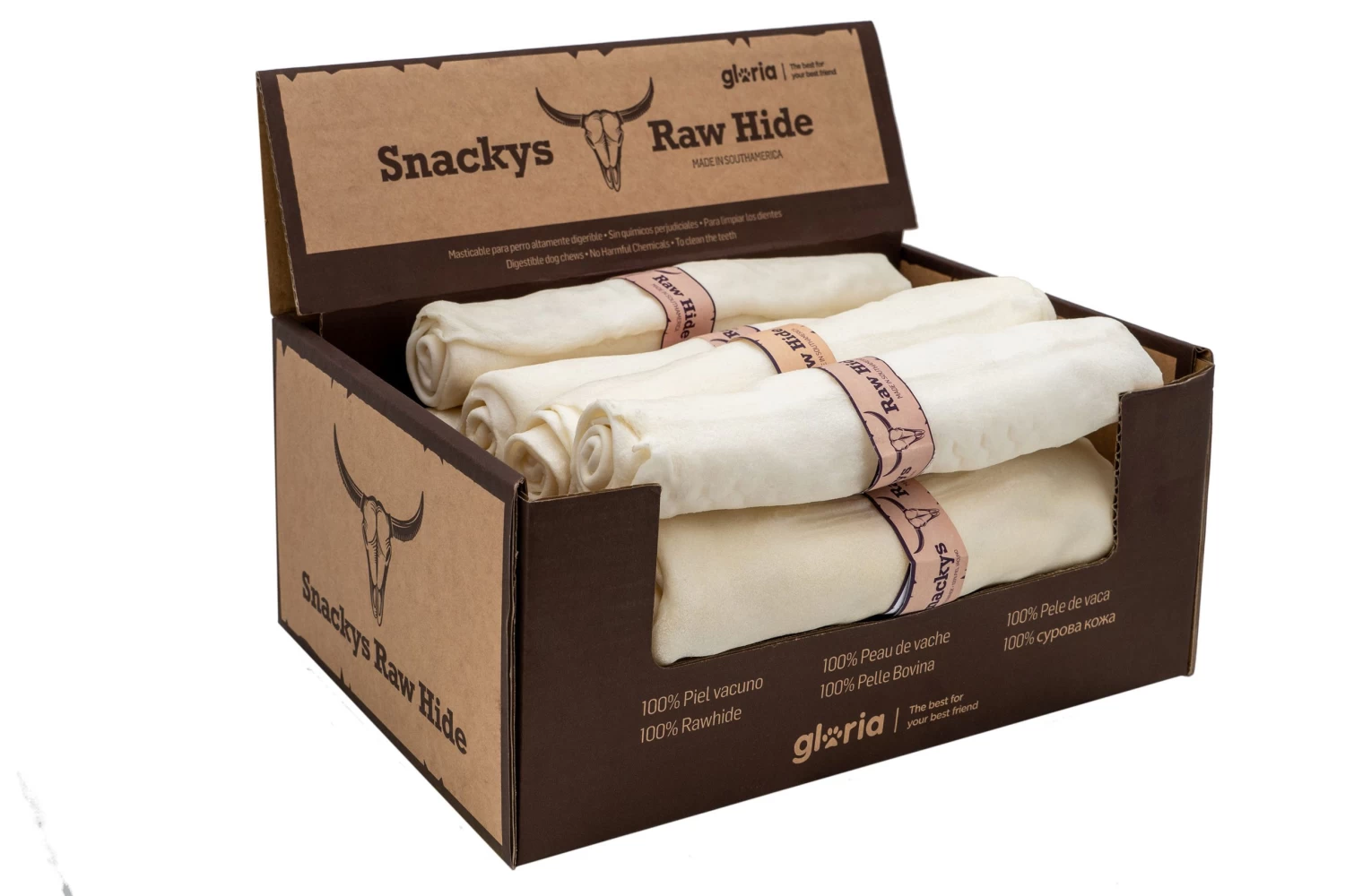 Gloria Pets Snackys Rawhide Chewy Fur Roll 3 Gloria Pets Snackys Rawhide Chewy Fur Roll